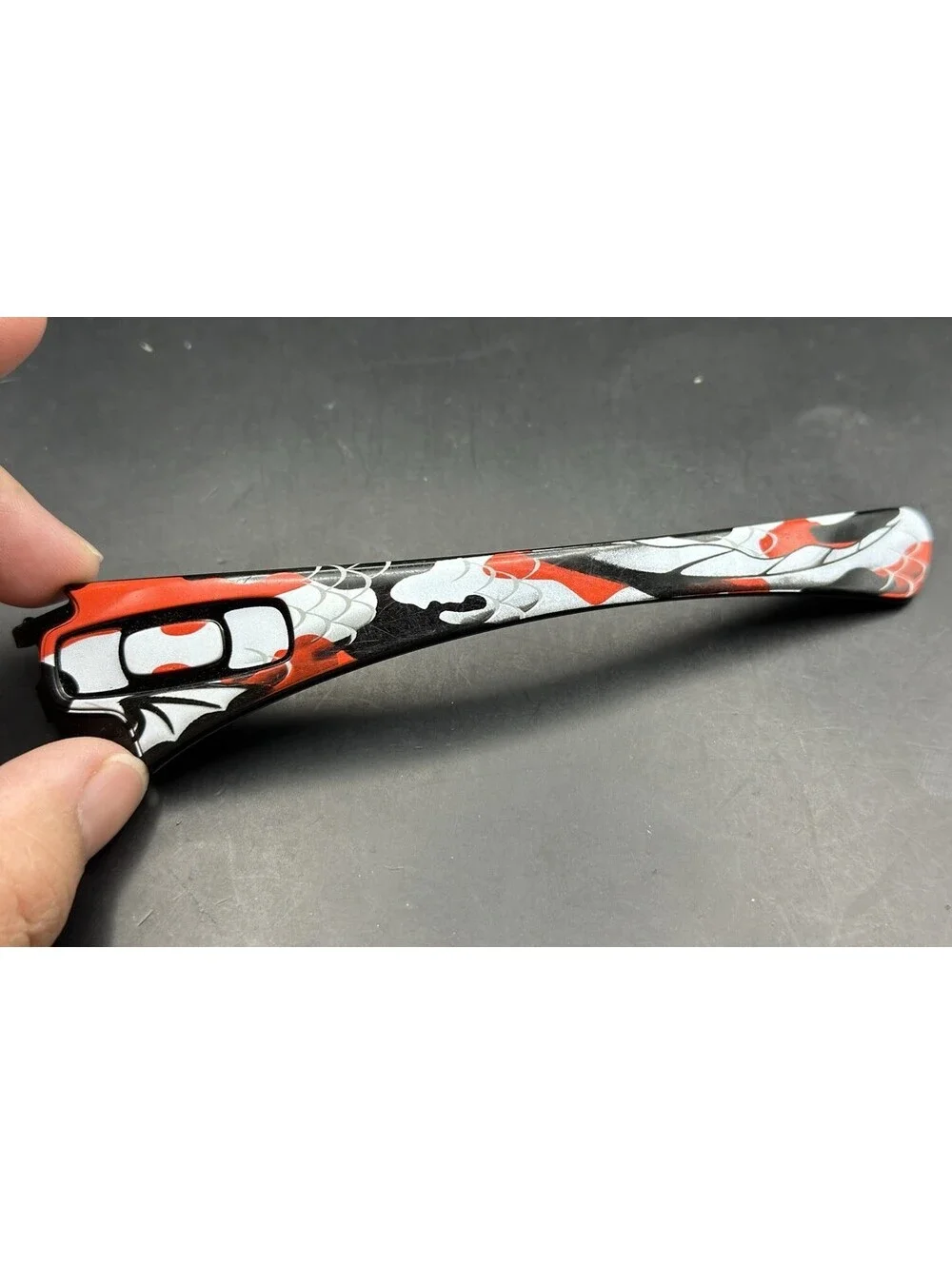 Oakley Antix Polished Black Koi Print OEM Left Replacement Arm